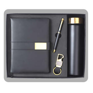 PU Leather Personalized Corporate <b>Gift</b> Set Notebook Pen Wallet Keychain Card Holder Embossed Printing Customized Color <b>Gift</b> <b>Box</b> - Product Image 3