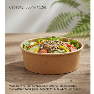Tazones Redondos de Bambú Ecológicos Reutilizables, Tazón de Madera Natural para Sopa, Ensalada y Arroz para Uso en el Hogar, Cocina, Restaurantes y Servicios de Catering - Product Image 6