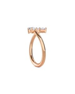 Pear Cut & Emerald Cut Toi et Moi <b>Open</b> <b>Ring</b> 14K 18K Yellow Gold Two Stone Adjustable Lab Diamond <b>Ring</b> - Product Image 4