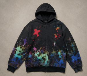 Sweat à capuche personnalisé en coton 100% peint à l'aérographe pour l'hiver |   Graffiti personnalisé avec nom pour la tendance streetwear |   Esthétique Virale TikTok - Product Image 5