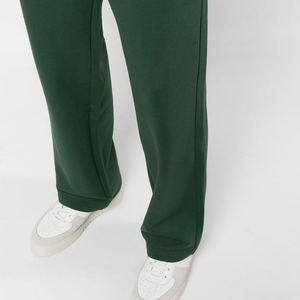 Pantalon de jogging évasé décontracté personnalisé pour femme, taille mi-haute élastique, en toile, polyester/coton, style empilé, haute qualité - Product Image 3