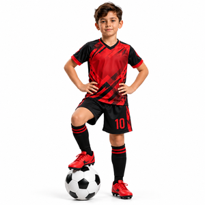 Camiseta de Fútbol de Secado Rápido de Alta Calidad para Niños, Camiseta de Fútbol Juvenil con Rayas Verticales para Niños - Product Image 5