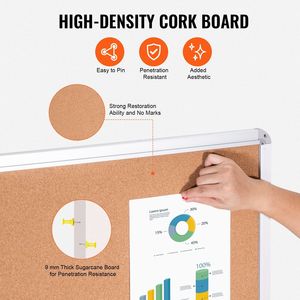 36 "x 24" telaio in alluminio chiuso in sughero pannello chiudibile a chiave in acrilico porta 2 chiavi resistente agli agenti atmosferici per la visualizzazione a parete della scuola di casa ufficio - Product Image 4
