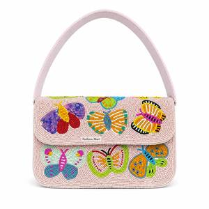 Sac de soirée à rabat papillon perlé, sac à bandoulière fait main et tendance pour les soirées - Product Image 1