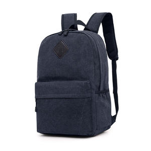 <b>Canvas</b> Casual <b>Backpack</b> Unisex Softback 20-37L Durable Daily Use with Zipper Closure and Patches - Product Image 2