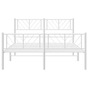 โครงเตียงเหล็กขนาดคิงไซส์เคลือบสีขาว - Product Image 5