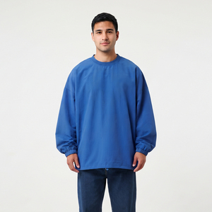 Sweat-shirt coupe-vent oversize pour homme, décontracté, à manches longues, 100% nylon polyester, col rond, tricoté - Product Image 6
