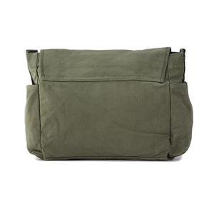Vintage Classic Men's Canvas Messenger <b>Bag</b> with Shoulder Strap Student Style Olive Color Letter Decoration Customizable Logo - Product Image 2