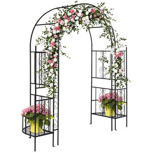 Recinzione Nera a Doppio Arco per Cortile 78x23x83.9cm - Product Image 3