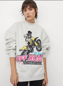 Sudadera Extra Grande con Cuello Redondo para Mujer, Estampado de Dibujos Animados, Manga Larga, 100% Algodón Tejido, Ropa de Otoño - Product Image 4