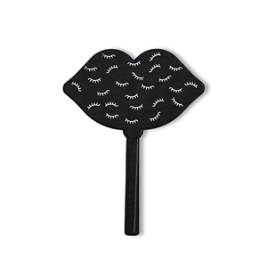 Luxury Handheld Lip Shape Diamond Personalized Cosmetic Compact <b>Mirror</b> Eyelash Checking <b>Mirror</b> With Your Logo - Product Image 3