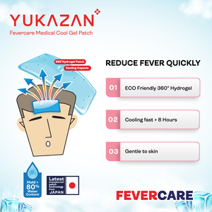 Yukazan Patch anti-fièvre pour adultes 6 unités Hydrogel Dispositif médical Classe I Soulagement rafraîchissant Haute qualité Marque officielle - Product Image 2