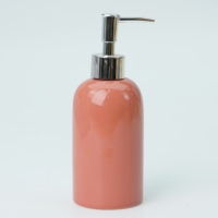 Distributeur de savon cylindrique en résine écologique, accessoire de salle de bain pour la maison et l'hôtel