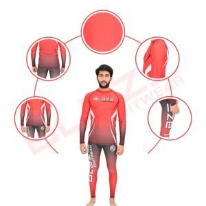 Ensemble de 3 pièces de leggings de sport imprimés MMA personnalisés Short en tissu Doublure de compression Diy Coat Rash Guard - Product Image 5
