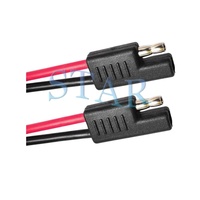2 cara Trailer Plug, 2Pin Trailer Wiring Harness, 12 "12Gauge 12V 2 Pin cepat terputus kawat Harness SAE kabel konektor