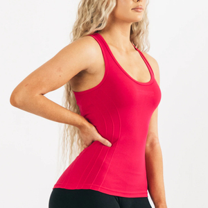 Top Deportivo Fucsia Rosa para Mujer 2026, Cuello Redondo, Corte Ajustado, para Yoga, Gimnasio, Entrenamiento y Ropa Urbana de Verano - Product Image 1