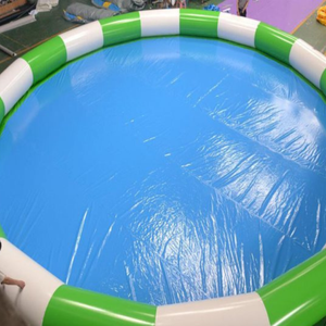 Piscine gonflable ronde en PVC pour l'extérieur, couleurs vert, jaune, bleu, piscine de jeux aquatiques pour enfants et adultes - Product Image 3