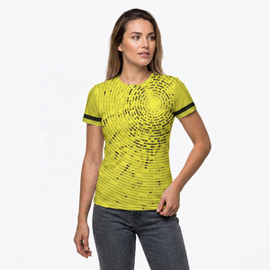 Men's Yellow <b>Geometric</b> Pattern Sublimation T-<b>Shirt</b> O-Neck Short Sleeve Quick Dry Sporty Jersey Regular Fit - Product Image 3