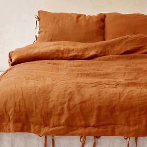 Parure de lit en lin français 100% lin teint en fil, linge de lit luxueux - Product Image 4