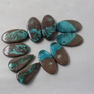 Paire de Shattuckite naturelle Pierres précieuses en vrac Belle paire de Shattuckite pour bijoux | Paire de shattuckite polie à la main Lot de pierres précieuses - Product Image 3