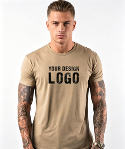 Vêtements de sport OEM ODM 95% coton 5% élasthanne, écologiques, séchage rapide, 180g, ourlet festonné, coupe ajustée, t-shirt personnalisé pour hommes, musculation - Product Image 4