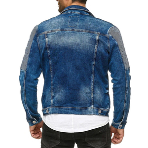 2026 Custom Design Men's Fashion Denim Jeans Solid Pattern Straight Style for Winter Customized Men's Casual Jacket - Product Image 2