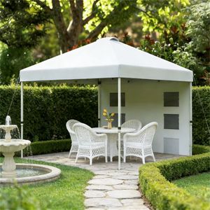 Gazebo Pop-up Bianco e Pergola Parasole - Product Image 1