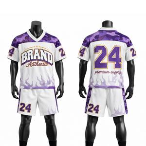 Jersey de Fútbol Americano Personalizado con Diseño OEM Nuevo, Transpirable, Logotipo Cosido Personalizado, Impresión por Transferencia de Calor, Manga Corta, Deportivo - Product Image 1