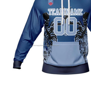 Sweat-shirts à capuche vierges pour impression, molleton haute densité, surdimensionnés, unis, vente en gros, mélange coton-polyester, unisexe - Product Image 4