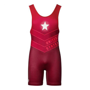 Proveedor de Trajes de Lucha para Gimnasio con MOQ Bajo, Precio con Descuento, Fabricante de Ropa de Combate, Ropa de Compresión MMA, Singlet de Lucha Libre con Estampado Personalizado - Product Image 1