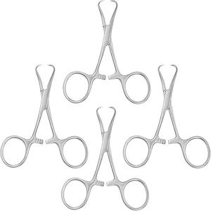 Pinza quirúrgica de alta calidad de acero inoxidable con fuente de alimentación manual, mango curvo con bloqueo, instrumentos quirúrgicos - Product Image 3