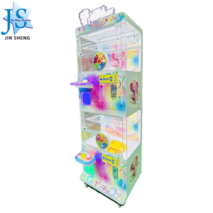 Máquina de clip que funciona con monedas de hierro de doble compartimento Colector de regalos de arcade de doble capa para centros comerciales - Product Image 5