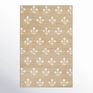 Tapis d'intérieur en laine et jute tissés à la main Bloom Natural, ensemble premium par DreamCraft du Vietnam - Product Image 1