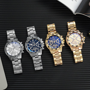 Hot Selling Elegant Luxury Gold Quartz Men's <b>Watch</b> Large Dial Casual Alloy Case Men's Luxury <b>Watch</b> - Product Image 5