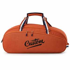Bolsa de Lona Naranja Personalizada con Cierre de Cremallera, Bolsa Deportiva de Viaje, Impermeable, Gran Capacidad, Compartimento para Zapatos, Duradera y Portátil - Product Image 1