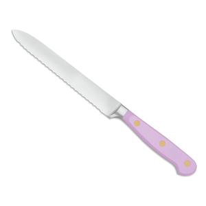 Cuchillo Multiusos Serrado con Mango Remachado Morado, Hoja de Acero Inoxidable de 5 Pulgadas para Cocina, Pan, Frutas y Tomates - Product Image 3