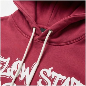 Ensemble de survêtement Flow State Streetwear rouge à capuche, manches longues, coton respirant, coupe régulière, vêtements d'automne unisexes - Product Image 4