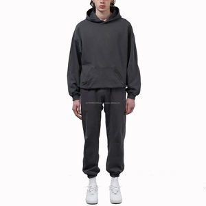 Fabricant de sweats à capuche à lavage acide avec logo personnalisé, impression en relief, sweats à capuche surdimensionnés, sweats à capuche pour hommes - Product Image 1