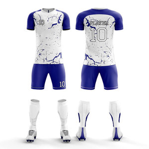 ชุดฟุตบอลทีมฟุตบอลแบบกำหนดเอง ระบายอากาศได้ดี แห้งเร็ว พิมพ์ลายแบบ Sublimation เต็มตัว ยืดหยุ่นสูง ชุดกีฬาสำหรับผู้ใหญ่ เสื้อเจอร์ซีย์และกางเกงขาสั้น - Product Image 4