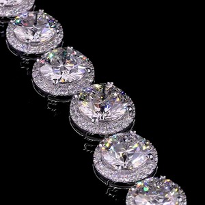 Hiphopstar Lab Grown Diamond Pendant Necklace in White Gold Round Brilliant Cut Trendy Engagement Party Wedding - Product Image 3