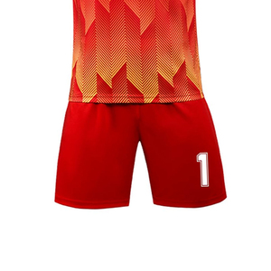 Conjunto de Uniformes de Fútbol para Hombre, 100% Poliéster, Transpirable, Antibacterial, de Secado Rápido, con Pantalones Cortos, para Verano - Product Image 4