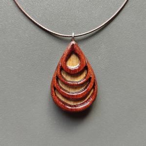 Collier en bois style rétro, collier en bois couleur unie, collier en bois style vintage, article de vente en gros personnalisé pour usine - Product Image 6