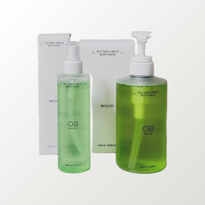 Gel douche WOLLYO Set Tea Tree Green Trouble Care 500ml, Brume corporelle 200ml, Mini gel douche en cadeau - Product Image 4