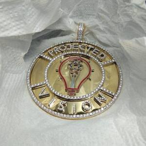 Hip Hop Bling Zircon Collier Glace Out Grand Coeur Pendentif Élégant Bijoux Cadeau pour Hommes Femmes Flashy Streetwear Déclaration - Product Image 1