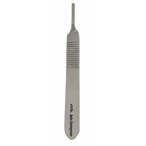 Scalpel chirurgical manuel de qualité supérieure en acier inoxydable réutilisable, certifié CE, longueur totale 12,5 cm, manche n° 3 - Product Image 1