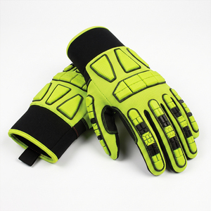 Gants de sécurité en cuir synthétique de qualité supérieure, résistants aux chocs, à l'huile et au gaz - pour travaux de perçage industriels et utilisation mécanique - Product Image 2