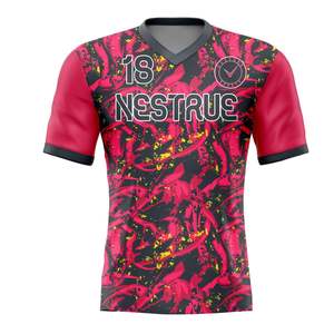 Camiseta de fútbol personalizada con sublimación, uniforme de fútbol, equipación de equipo, ligera, transpirable, de secado rápido, ropa deportiva al por mayor. - Product Image 5