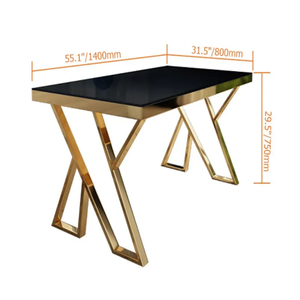 New Design Modern Rectanglur Dining <b>Tables</b> With <b>Marble</b> <b>Top</b> Luxury Dining <b>Table</b> 6 Seater Metal Dining <b>Table</b> X Shape Metal Base - Product Image 5