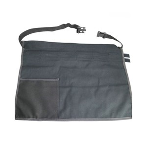 Tablier unisexe noir en polyester tissé avec fermeture à bouton-pression pour uniforme de personnel de restaurant, barman et serveur - Collection 2026 ODM - Product Image 1