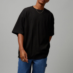 T-shirt décontracté d'été pour homme, coupe ample, 100% coton, anti-plis, à manches courtes, imprimé sérigraphié personnalisé - Product Image 3